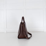 Cocinelle Brown Grained Leather Concrete Shoulder Bag