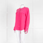 EQUIPMENT Pink L/S  Silk Top With Buttons