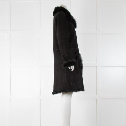 Joseph Anais Toscanna Black Shearling Coat