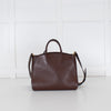 Cocinelle Brown Grained Leather Concrete Shoulder Bag
