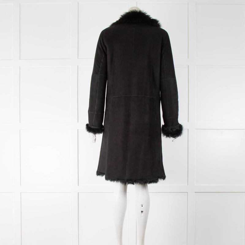 Joseph Anais Toscanna Black Shearling Coat