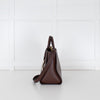 Cocinelle Brown Grained Leather Concrete Shoulder Bag