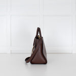 Cocinelle Brown Grained Leather Concrete Shoulder Bag