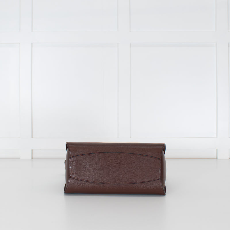 Cocinelle Brown Grained Leather Concrete Shoulder Bag