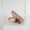 Sergio Rossi Neutral Suede Block Hill Shoes