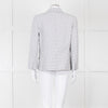 Theory White Checked Double Breasted Blazer