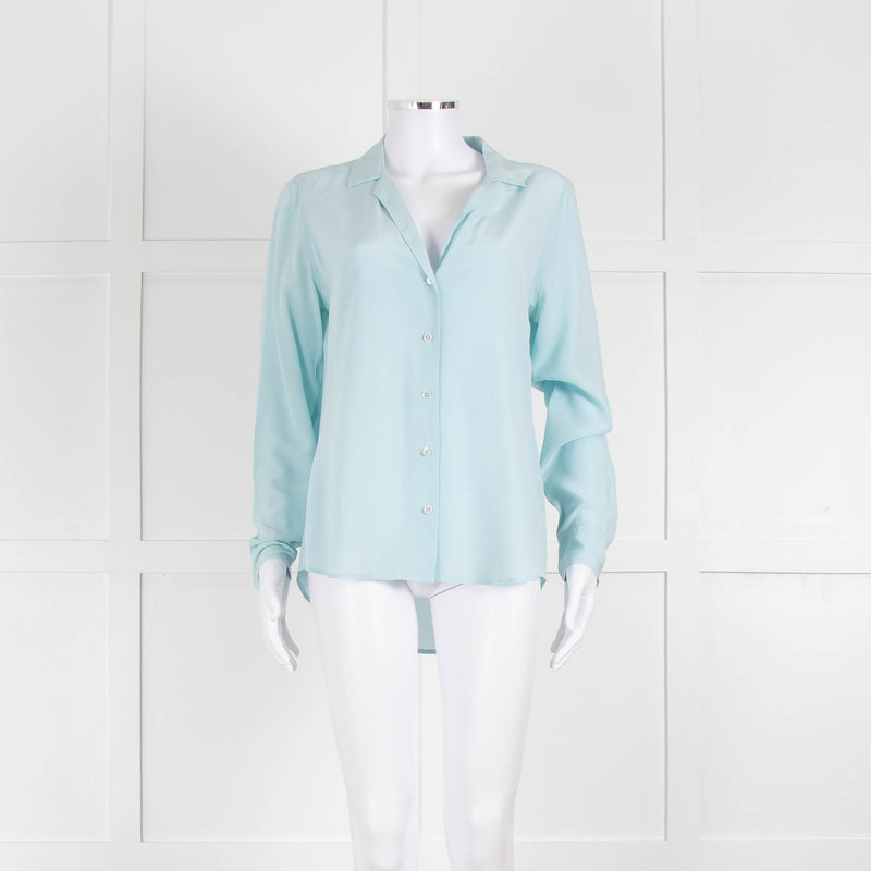 EQUIPMENT Turquoise Blouse With Buttons