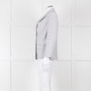 Theory White Checked Double Breasted Blazer