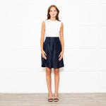 Marni Navy Linen Blend Mini Skirt