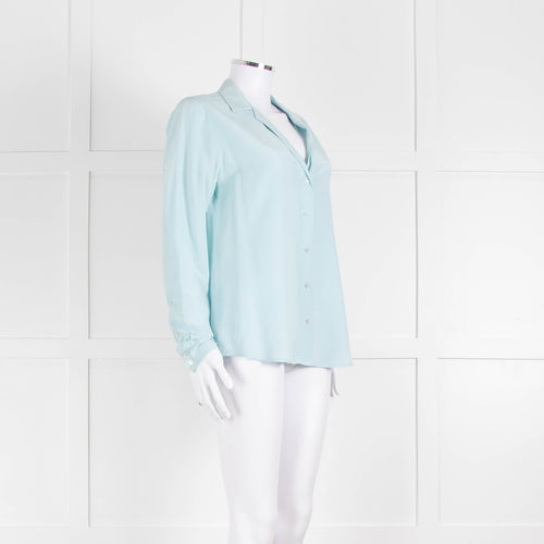 EQUIPMENT Turquoise Blouse With Buttons