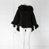 Dom Goor Black Sheepskin Poncho