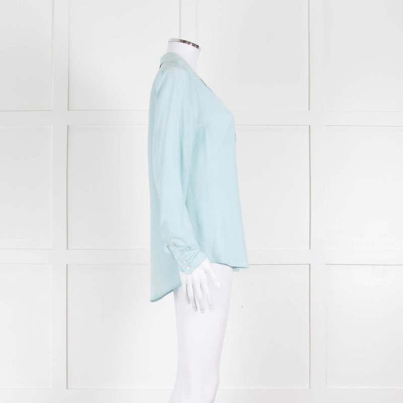 EQUIPMENT Turquoise Blouse With Buttons