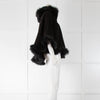 Dom Goor Black Sheepskin Poncho