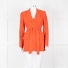 Theory Orange Fluid Blazer With Tie Belt