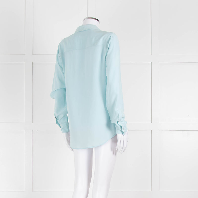 EQUIPMENT Turquoise Blouse With Buttons