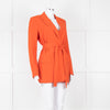 Theory Orange Fluid Blazer With Tie Belt