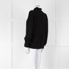 REPEAT Black Wool Mix Jumper With Fluted Turtle Neck