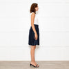 Marni Navy Linen Blend Mini Skirt