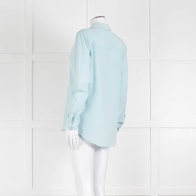 EQUIPMENT Turquoise Blouse With Buttons