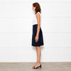 Marni Navy Linen Blend Mini Skirt