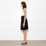 Marni Navy Linen Blend Mini Skirt