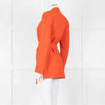 Theory Orange Fluid Blazer With Tie Belt