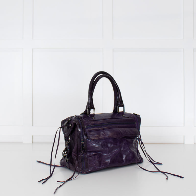 Rebecca Minkoff Purple Leather Mab Bag