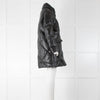 Max & Moi Black Leather Down Coat