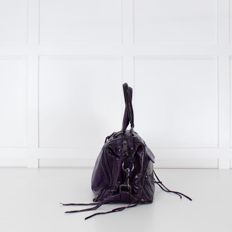 Rebecca Minkoff Purple Leather Mab Bag
