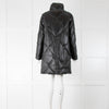 Max & Moi Black Leather Down Coat