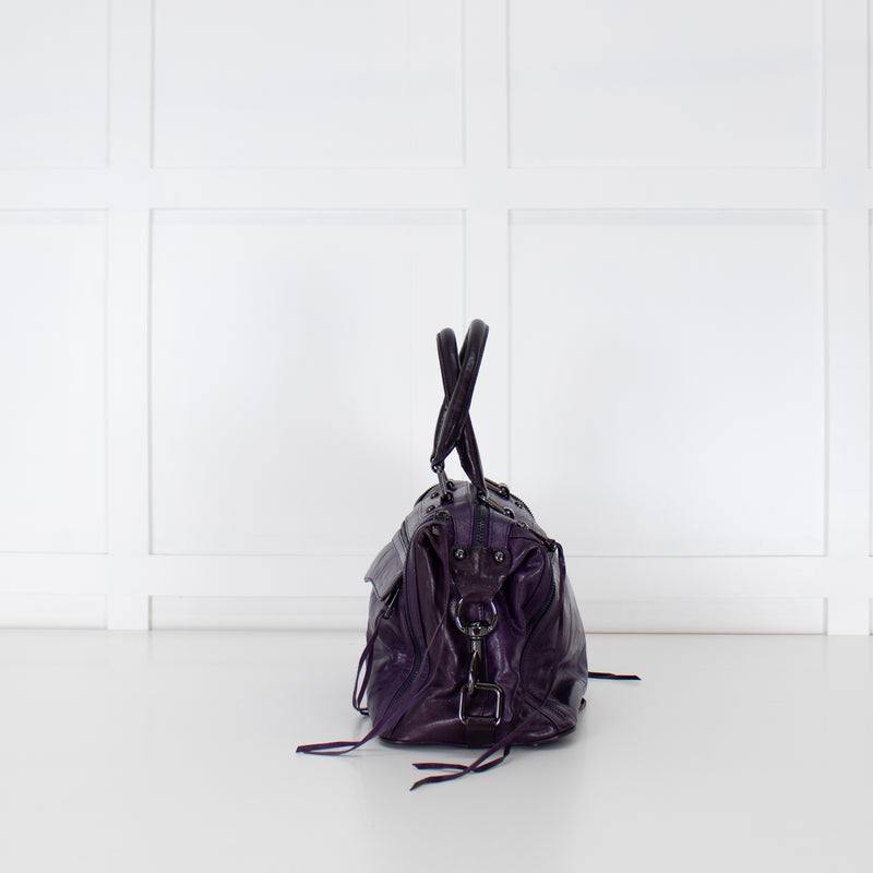 Rebecca Minkoff Purple Leather Mab Bag