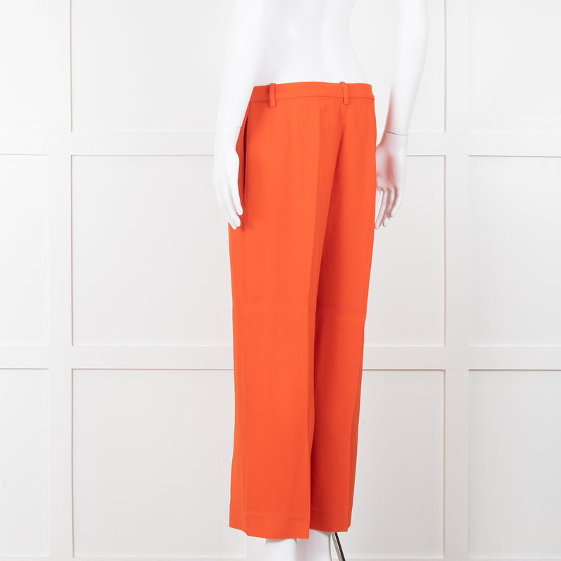 Theory Orange Fluid Wide Leg Trousers