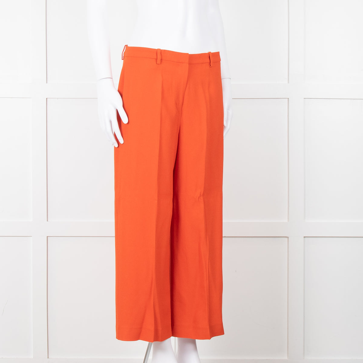 Theory Orange Fluid Wide Leg Trousers