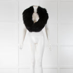 No Label Black Shearling Collar