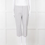 Theory White Checked Tailored Trousers