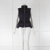 Carolina Herrera Navy Blue Fitted Puffa Gilet