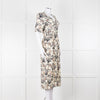 Ba&sh Cream Floral Mid Length Tea Dress