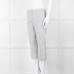 Theory White Checked Tailored Trousers