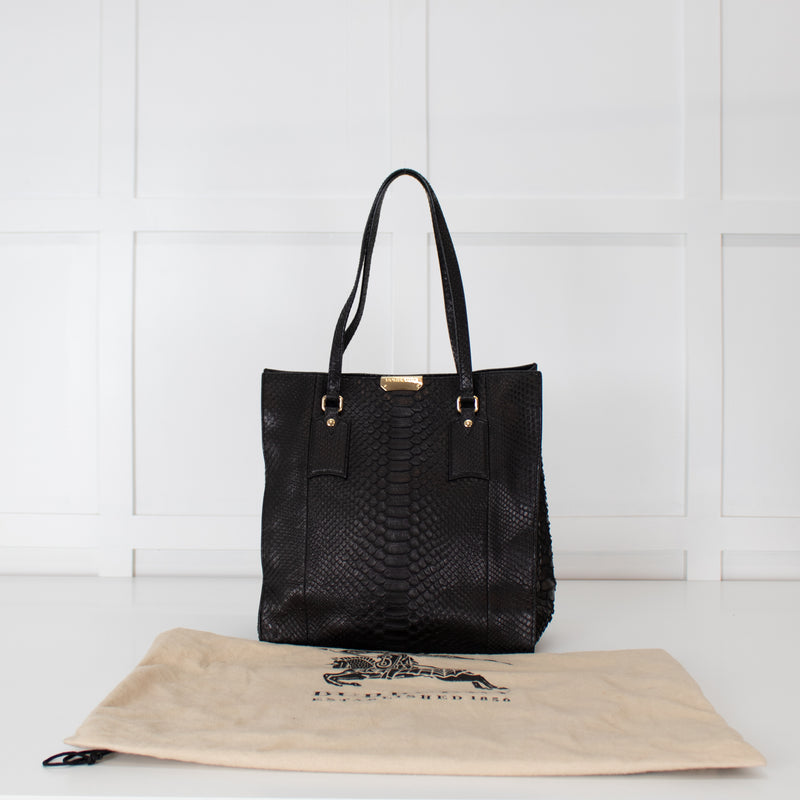 Burberry Black Python Tote