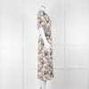 Ba&sh Cream Floral Mid Length Tea Dress