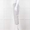 Theory White Checked Tailored Trousers