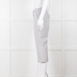 Theory White Checked Tailored Trousers