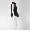 Carolina Herrera Navy Blue Fitted Puffa Gilet