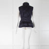 Carolina Herrera Navy Blue Fitted Puffa Gilet