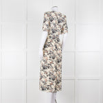 Ba&sh Cream Floral Mid Length Tea Dress