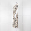 Ba&sh Cream Floral Mid Length Tea Dress