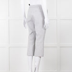 Theory White Checked Tailored Trousers