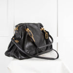 Chloe Black Leather Paraty Shoulder Bag