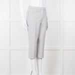 Theory White Checked Tailored Trousers