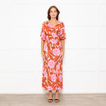 Diane von Furstenberg Red and Pink Floral Zetna Jersey Dress
